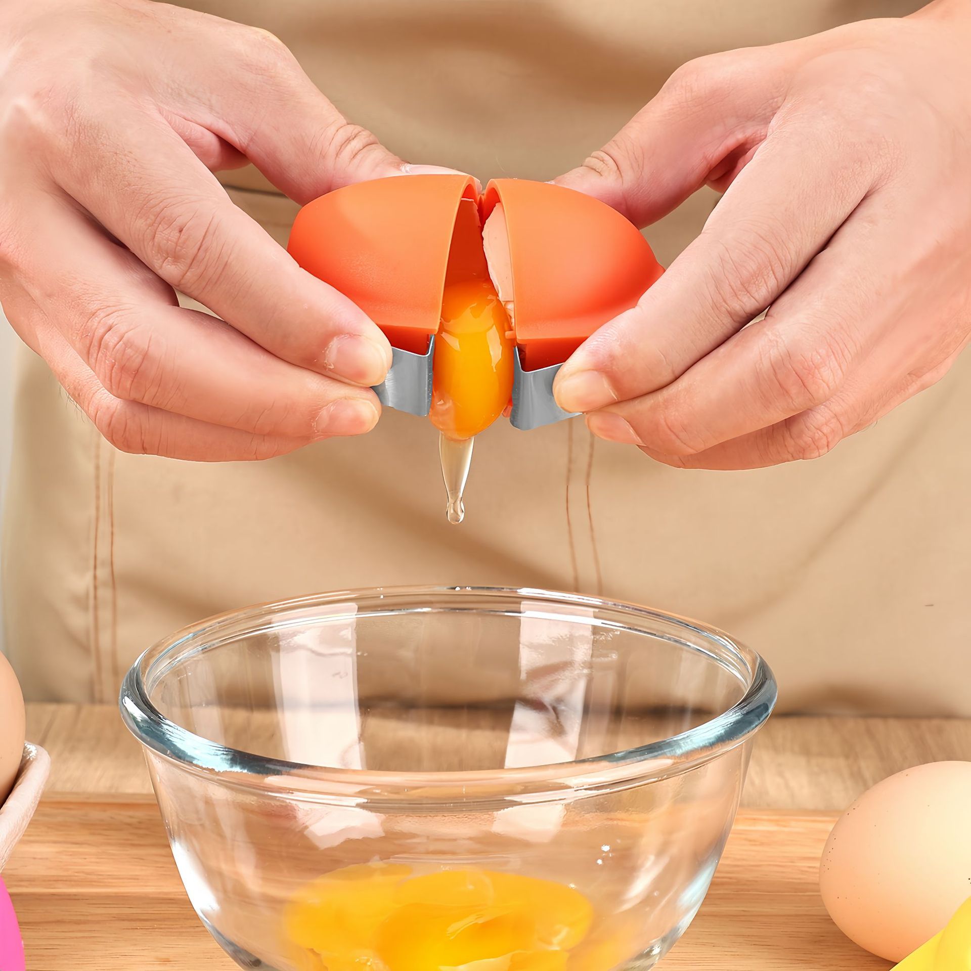 Egg Separator Tool - 1/3 Buah Pembuka Cangkang Telur Mudah,