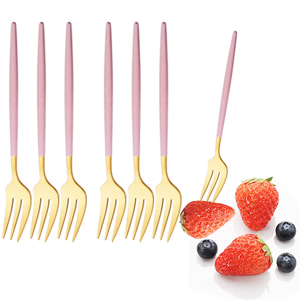 Kitchen Gadgets Gold - 6 Buah Set Alat Makan Emas