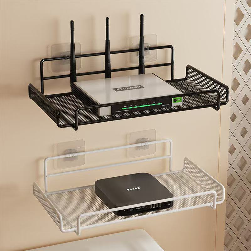 Kitchen Gadgets Organizer - Rak Router Dinding Stainless Steel Tanpa