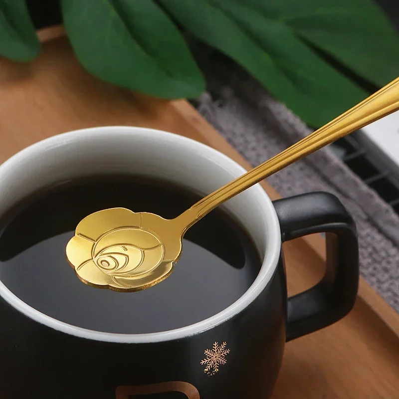 Sendok Kopi Sendok Emas Bunga  - Kitchen Gadgets Gold ulasan dan harga