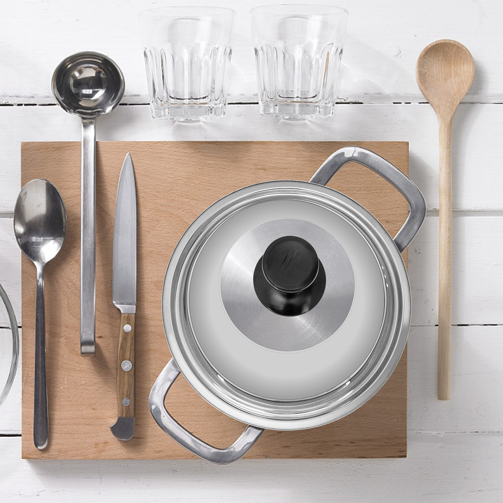 Tutup Panci Tebal, Transparan, - Kitchen Helper Gadgets ulasan dan harga