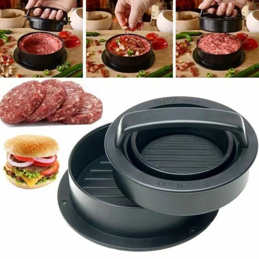 Roti Burger tekan daging bulat - Kitchen Helper Gadgets ulasan dan harga